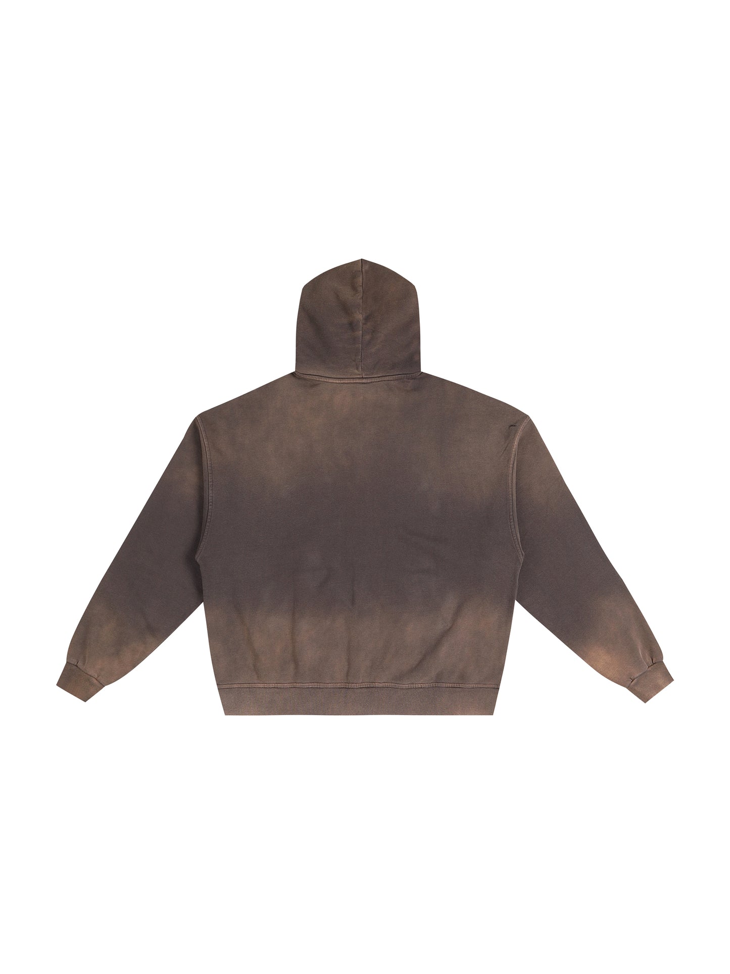 Post-Apocalyptic Aesthetic Pure Cotton Hand-Frayed Monkey Washed Zip Hoodie